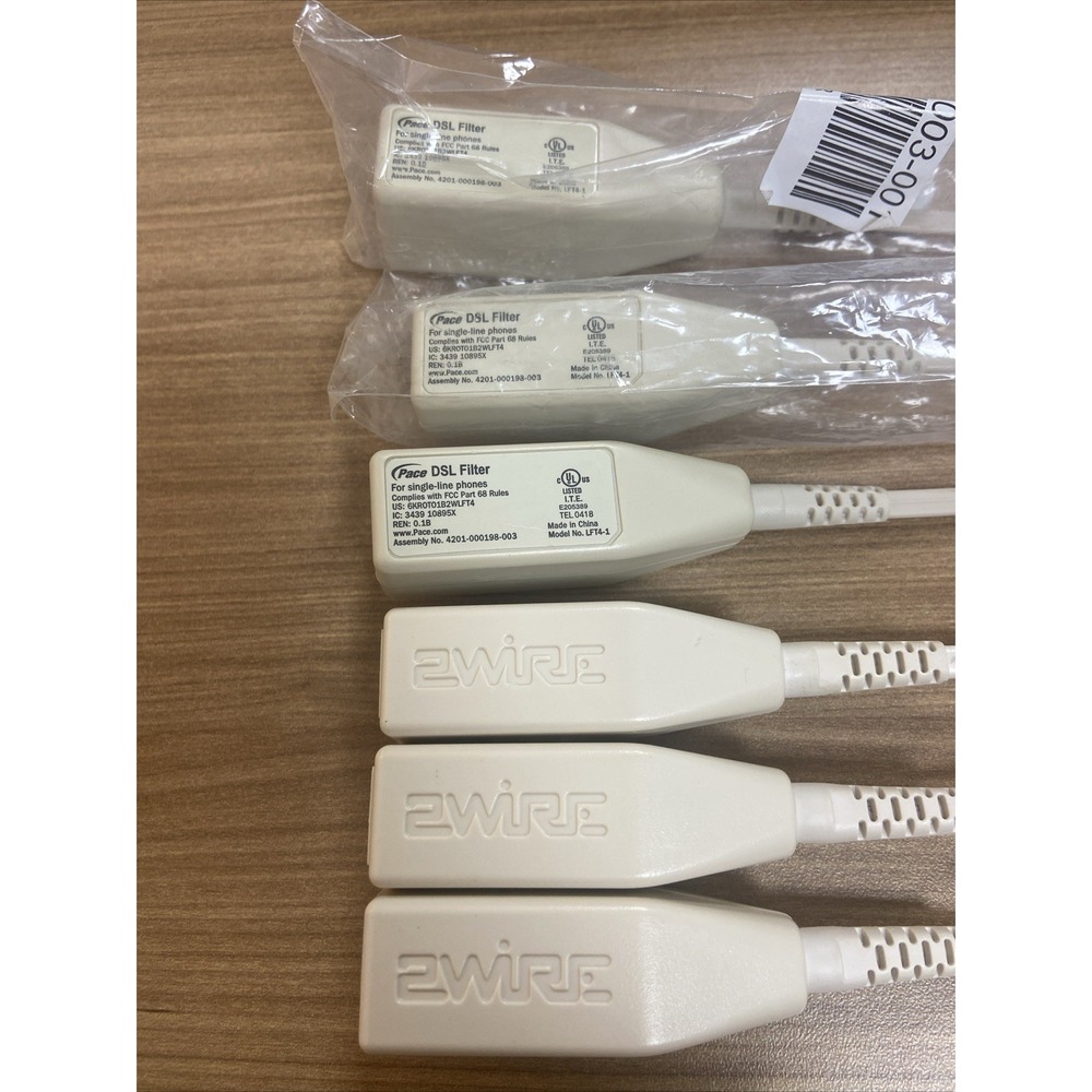 Lot of 6 - 2Wire & Pace DSL Filter for Single Line Phones Model :‎ LFT4-1 - Picture 2 of 3